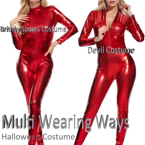 Red Leotard Costume - Picture 2 of 4